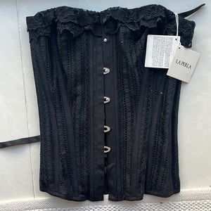 La Perla Black Lace corset NEW with tags